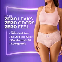 Always Discreet Adult Incontinence Underwear for Women and Postpartum Underwear, XL, Up to 100% Bladder Leak Protection,