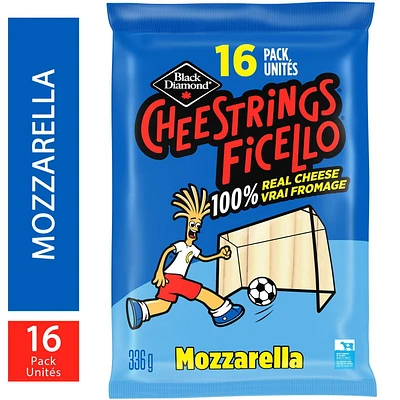 Black Diamond Cheestrings Mozzarella Cheese, 16 pack, 336g