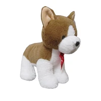 WAY TO CELEBRATE MEDIUM BROWN WHITE PUPPY PLUSH,12.5INCH