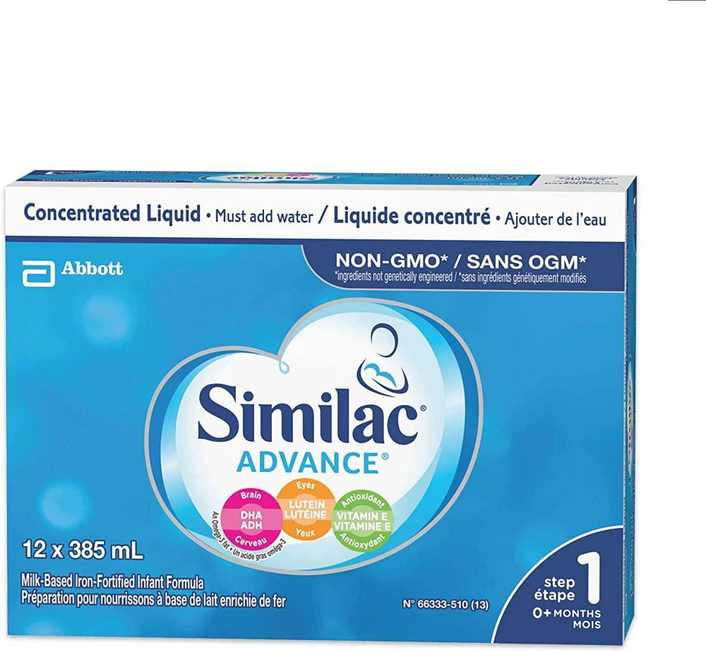 Similac Advance Étape 1 Préparation en liquide concentré, 12 x 385 mL 12 x 385 ml