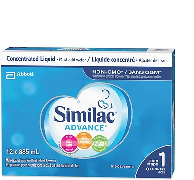 Similac Advance Étape 1 Préparation en liquide concentré, 12 x 385 mL 12 x 385 ml