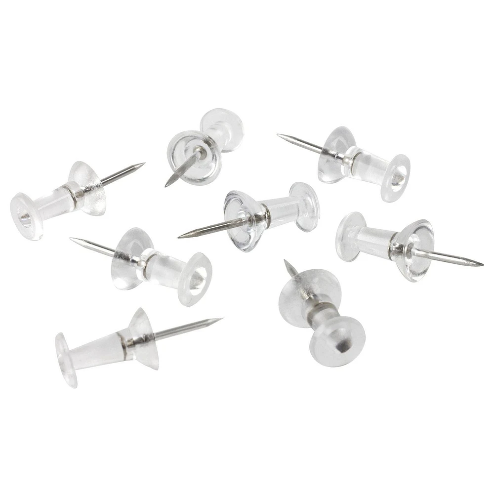 Pen+Gear Clear Push Pins, 100 pieces