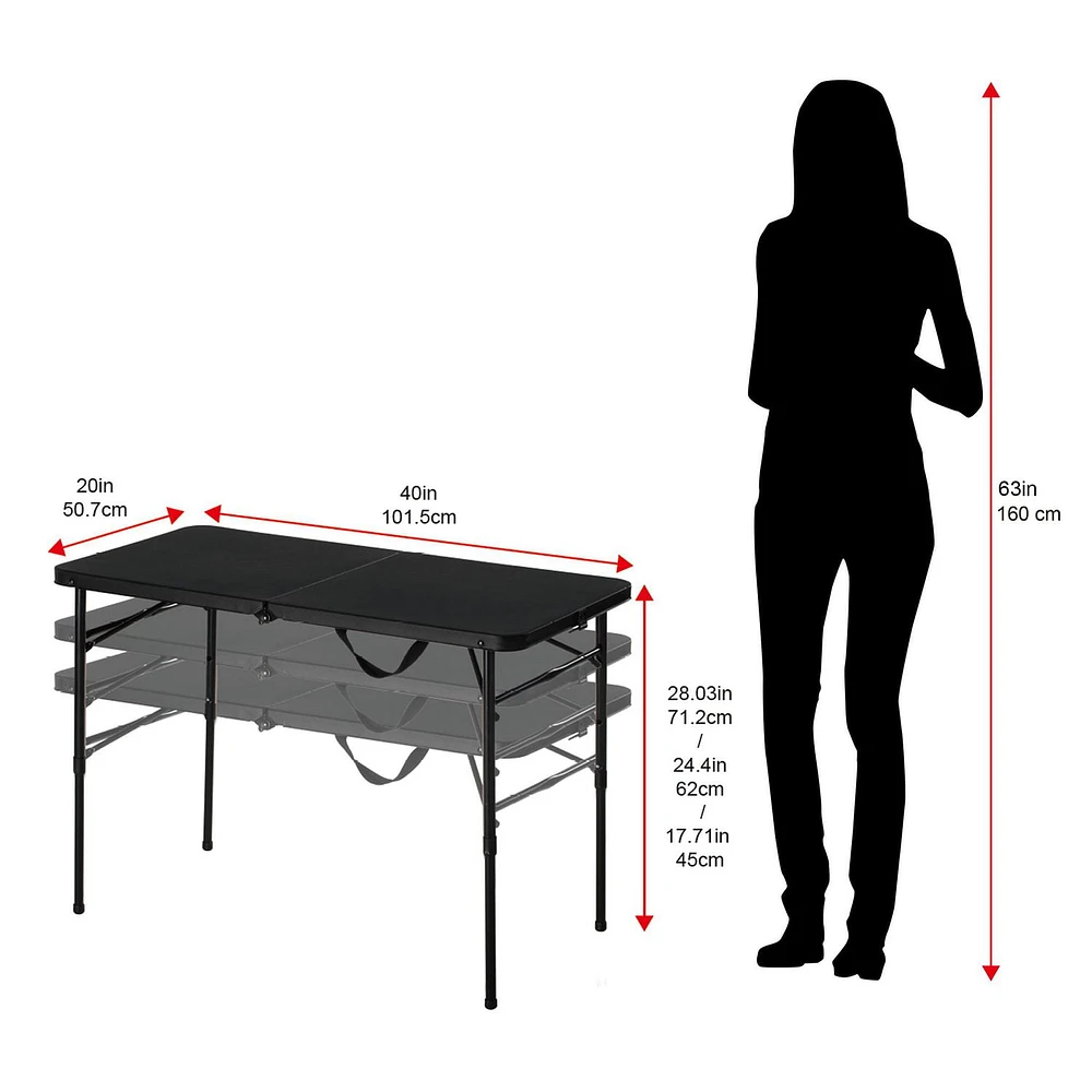 Mainstays Adjustable Height Table, 20" x 40"