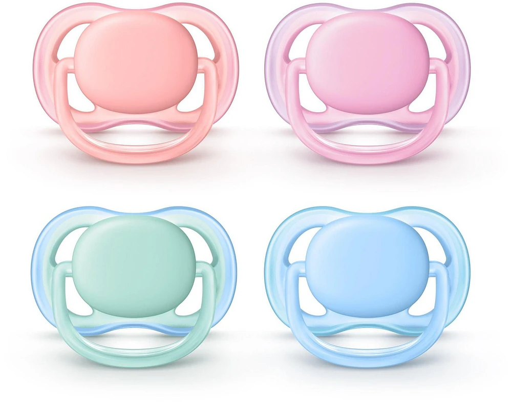 Ultra Air Pacifier 0-6m, various colors, 2 pack, SCF244/21