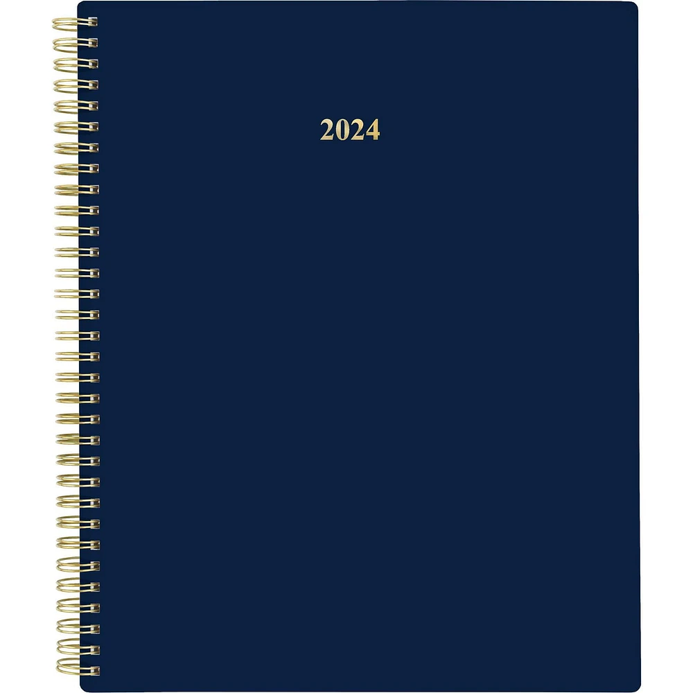 Cambridge  Large Dark Blue 18M Weekly/Monthly 2024 Planner, Weekly/Monthly Planner