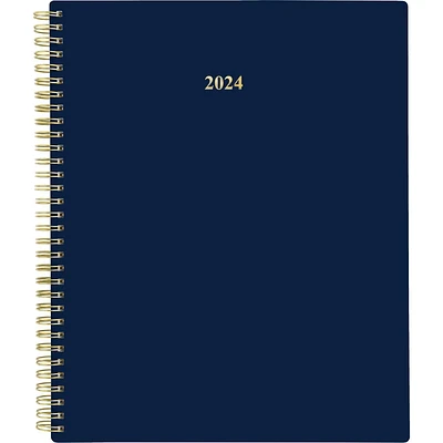 Cambridge  Large Dark Blue 18M Weekly/Monthly 2024 Planner, Weekly/Monthly Planner