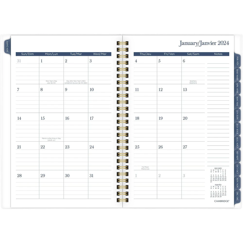 Cambridge Small Pastel Lines 2024 Cyo Weekly/Monthly Planner, Weekly/Monthly Planner