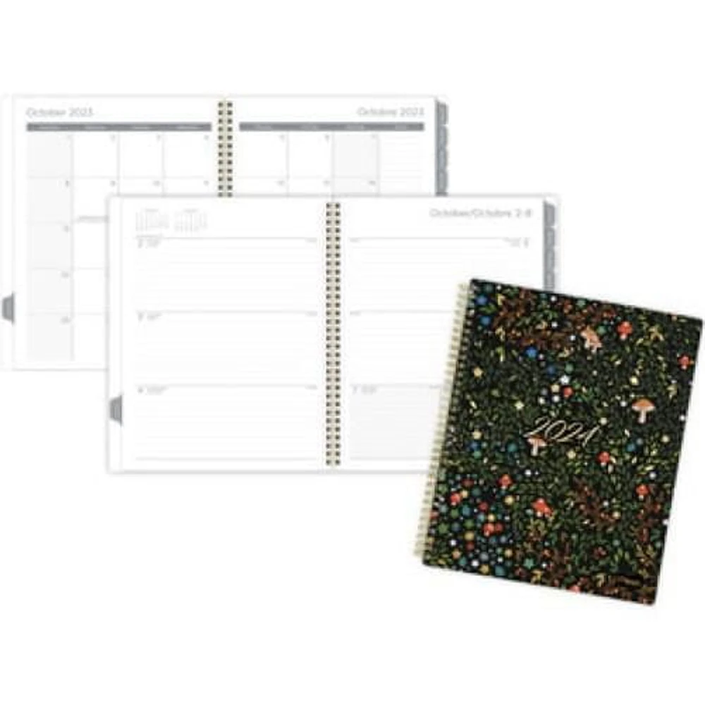 Mead Large Garden Party Dark 2024 Weekly/Monthly Planner, Planner