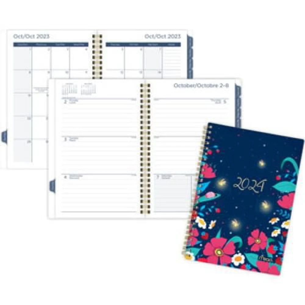 Mead Small Garden Fiirefly 2024 Weekly/Monthly Planner, Planner