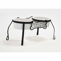 Robely Bistro Bone Double 1 Quart Elevated Pet Diner