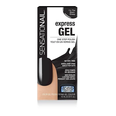 SensatioNail Express Gel One Step Nail Polish, 10.0 mL, I'm The Black Sheep