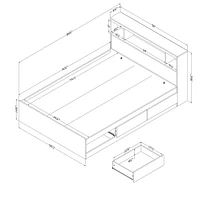 Storage Bed and Bookcase Headboard Set from the collection Fusion South Shore