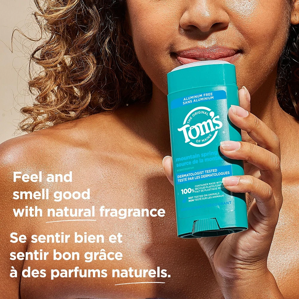 Tom’s of Maine Mountain Spring Natural Deodorant for Men and Women, Aluminum Free, 92g, Tom's of Maine Mountain Spring Deodorant