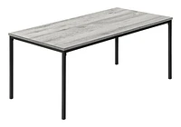 Monarch Specialties Table Set, 3pcs Set, Coffee, End, Black Metal, Grey Laminate, Contemporary, Modern