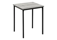 Monarch Specialties Table Set, 3pcs Set, Coffee, End, Black Metal, Grey Laminate, Contemporary, Modern