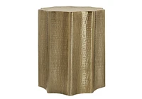 Monarch Specialties Accent Table, Drum, Side, End, Nightstand, Lamp, Living Room, Bedroom, Gold Metal, Contemporary, Modern