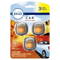 Febreze Car Odor-Fighting Car Freshener Vent Clip Hawaiian Aloha Scent, 5.76ML