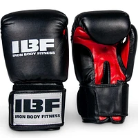 IBF Training Series Boxing Gloves - 12 oz. - Red & Black