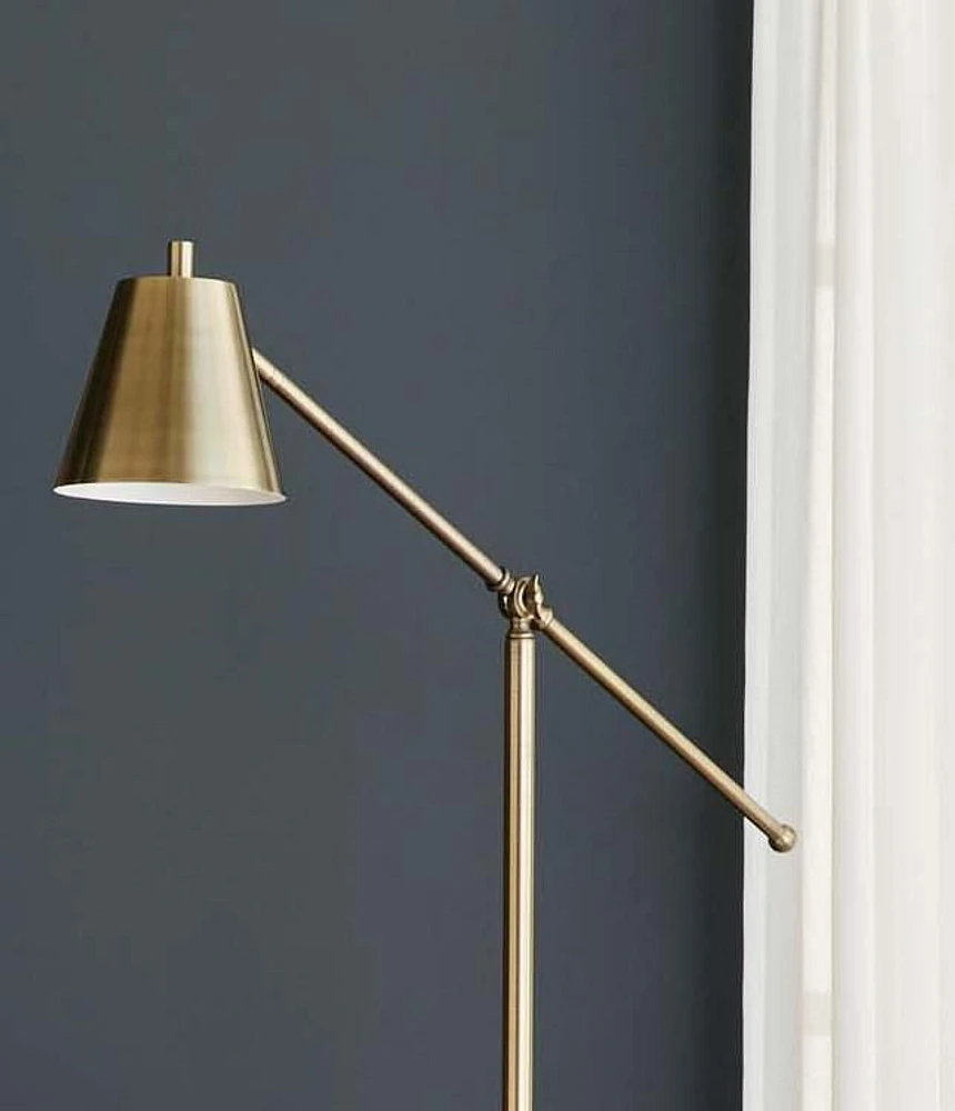 FLOOR LAMP<br>ANTIQUE BRASS FINISH