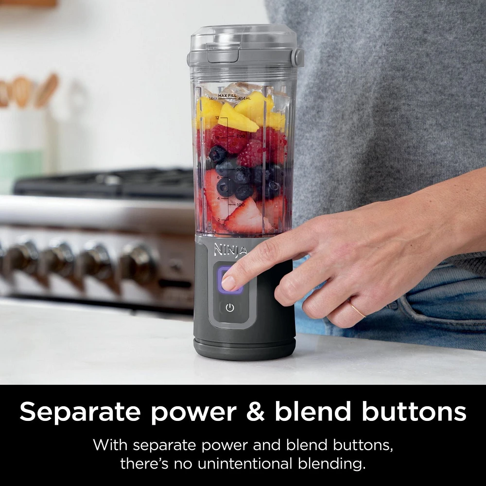 Ninja Blast 16 oz. Portable Blender with Leak Proof Lid and Easy Sip Spout, Black, BC100BKC, USB-C Rechargable