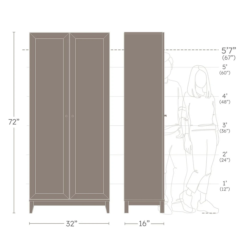 Yaletown 32" Cabinet with Wood Legs