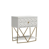 CosmoLiving Blair Accent Table, White