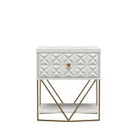 CosmoLiving Blair Accent Table, White