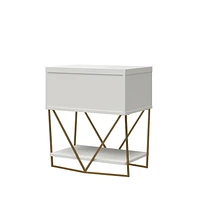 CosmoLiving Blair Accent Table, White