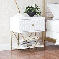 CosmoLiving Blair Accent Table, White