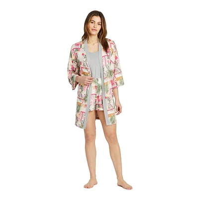 Mexx Women’s Plus Size Colorful Floral Pattern Pyjama Set