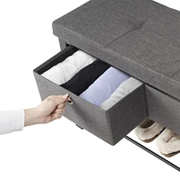 neatfreak! Cushioned Shoe Storage Bench with Drawers