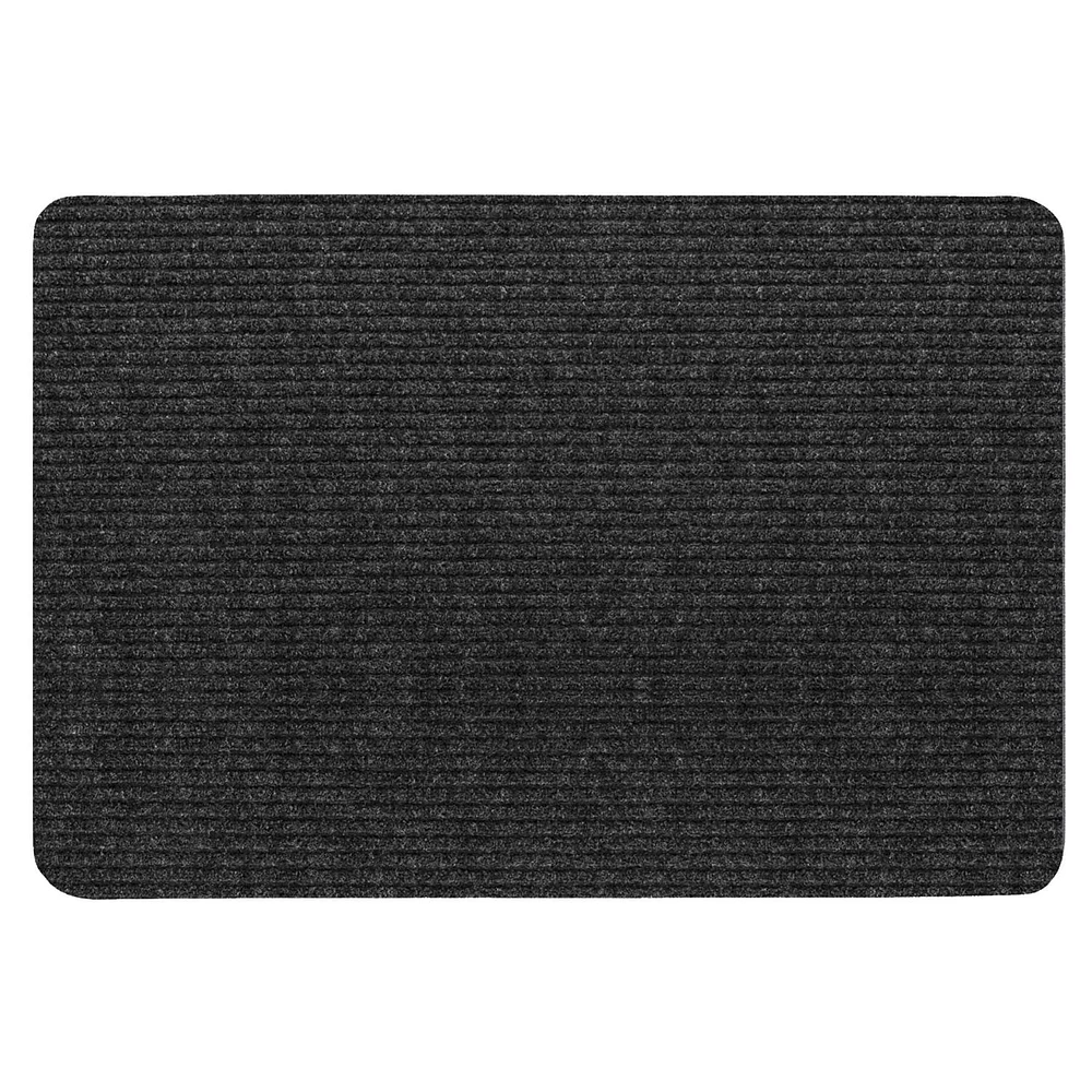 3' x 4' Concord Charcoal Needlepunch Runner Mat, 3-ft x 4-ft Concord Runner Mat