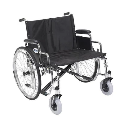 Drive Fauteuil roulant extra large et robuste Sentra EC, accoudoirs de bureau amovibles, siège de 66,04 cm