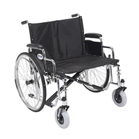 Drive Fauteuil roulant extra large et robuste Sentra EC, accoudoirs de bureau amovibles, siège de 66,04 cm