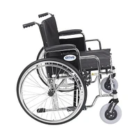 Drive Fauteuil roulant extra large et robuste Sentra EC, accoudoirs de bureau amovibles, siège de 66,04 cm