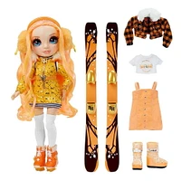 Rainbow High Winter Break Poppy Rowan – Orange Winter Break Fashion Doll and Playset with 2 complete doll outfits, Pair of Skis and Winter Doll Accessories, Great Gift for Kids 6-12 Years Old