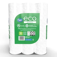 Great Value ECO Bathroom Tissue, 12 double rolls, 242 sheets, 12=24 rolls, 242 sheets