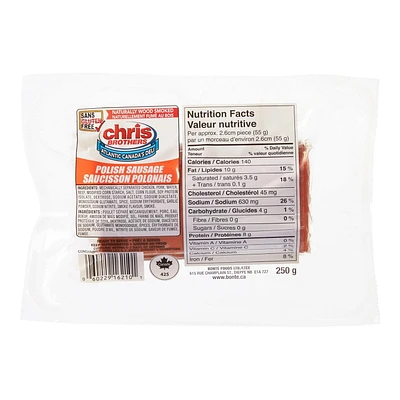 Chris Brothers Polish Sausage, 250 g