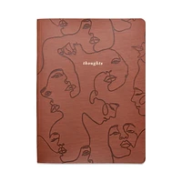 THINK INK LEATHERETTE JOURNAL- TERRA COTTA THOUGHTS, 6in x 8in, 180 pages