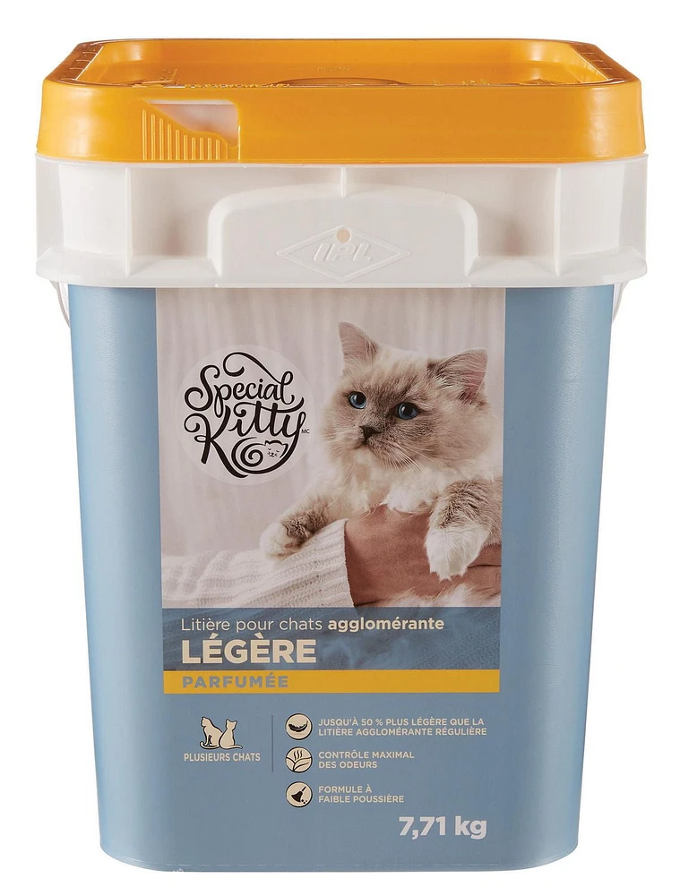 Litière agglomérante poids léger parfumée multi-chats Special Kitty 7,71 kg