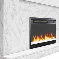 CosmoLiving Liberty Mantel Fireplace, Marbl