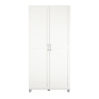 Systembuild Evolution Lory Framed 36" Utility Cabinet, White