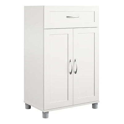 Systembuild Evolution Lory Framed 2 Door/1 Drawer Base Cabinet, White