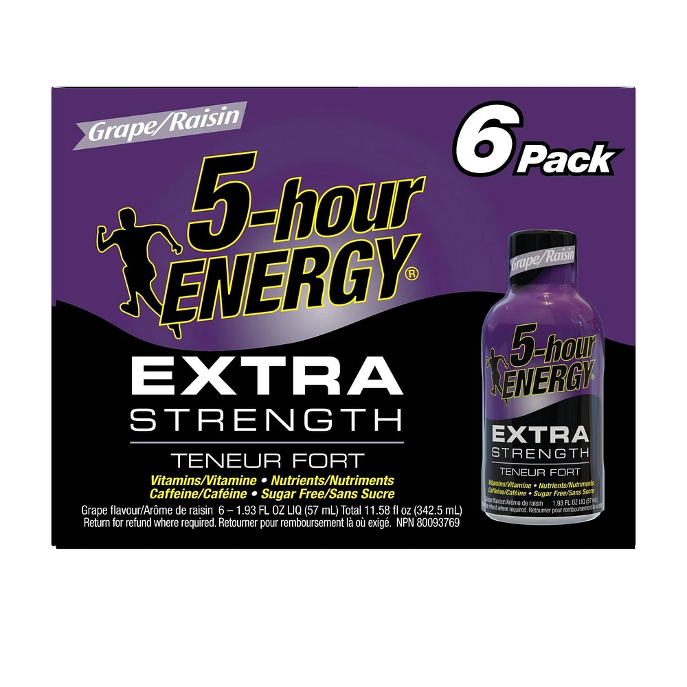 5 Hour Energy Extra Strength Grape 6Pk