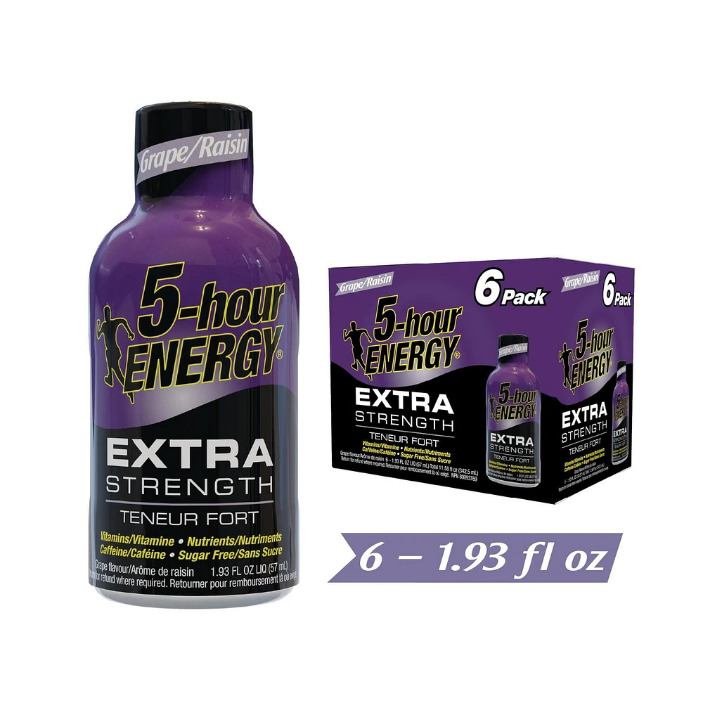 5 Hour Energy Extra Strength Grape 6Pk