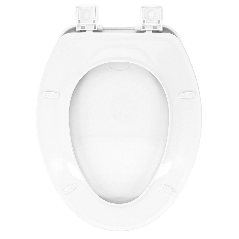 Clorox Antimicrobial Elongated Beveled Plastic Toilet Seat, Antimicrobial protection