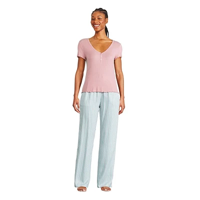 Pyjama côtelé 2 pièces George pour femmes Tailles TP–TTG