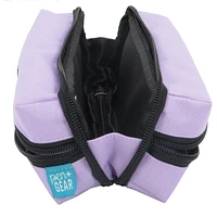 PEN+GEAR CUBOID 3 ZIPPER COMPARTMENTS PENCIL CASE, PURPLE, - SIZE: 8" (W) X 2.75" (L) X 2.5" (H)