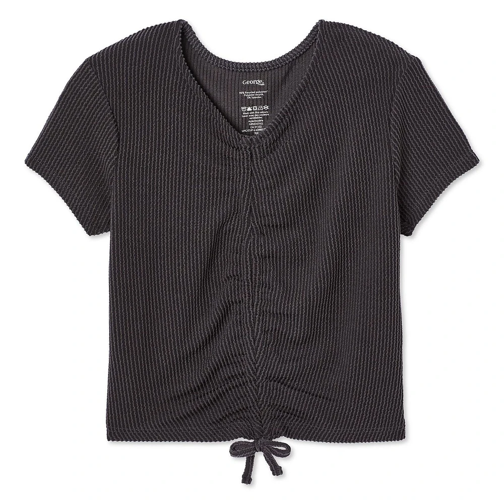 T-shirt ruché à l’avant George pour filles Tailles TP–TG
