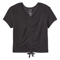 T-shirt ruché à l’avant George pour filles Tailles TP–TG